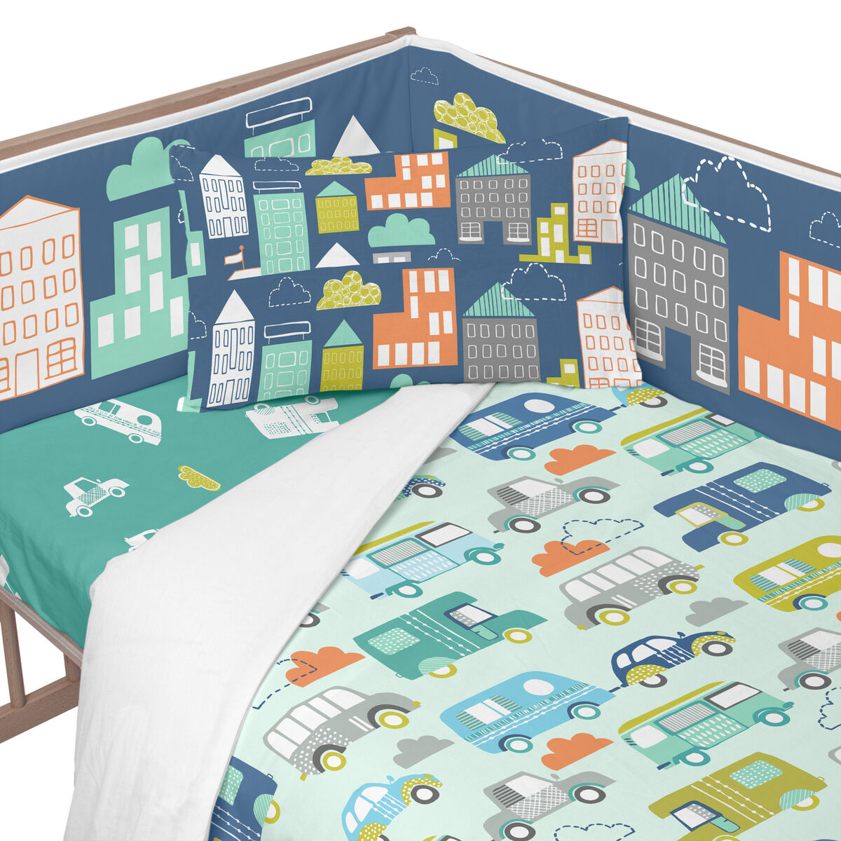Paracolpi per culla HappyFriday Moshi Moshi Holidays Multicolore 210 x 40 cm
